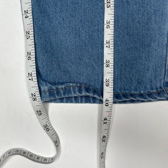 Eyelet Chain Boyfriend Denim High Rise 4 Pocket Jeans 6/8 Sz 29 Feminine Sexy - Picture 9 of 12